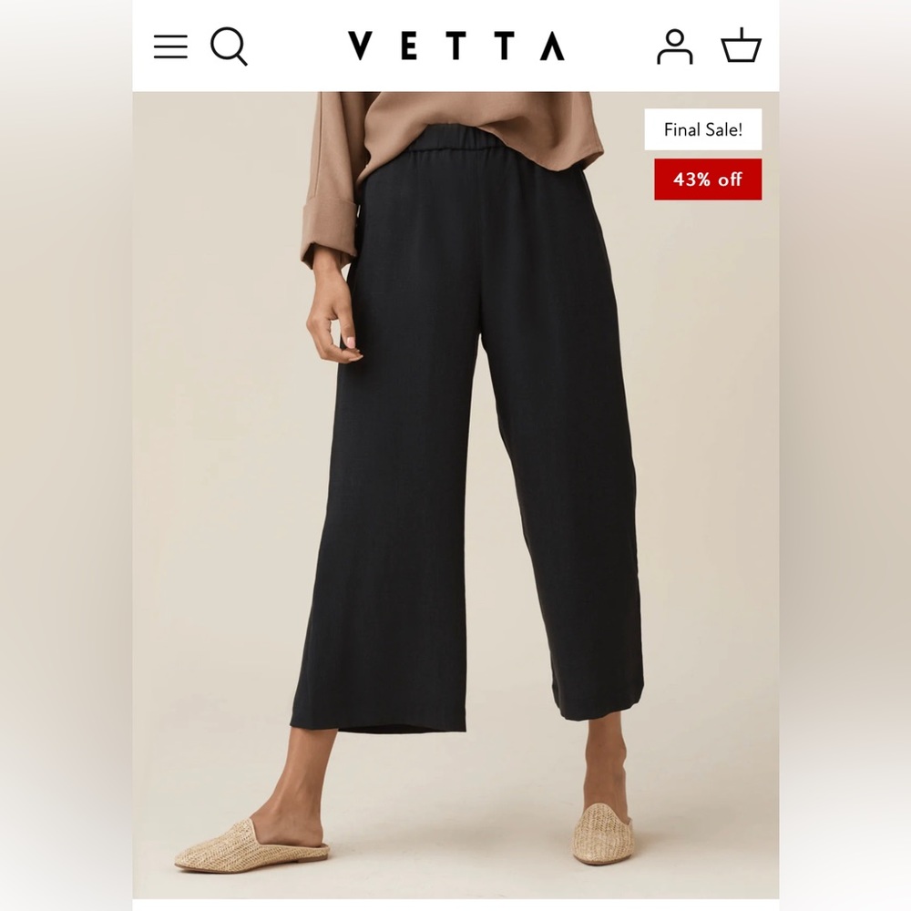 Vetta Pants | Vetta 100% Tencel Flowy Wide Leg Pant